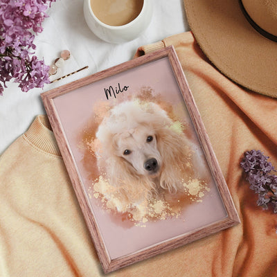 pet digital art of an adorable fur dog