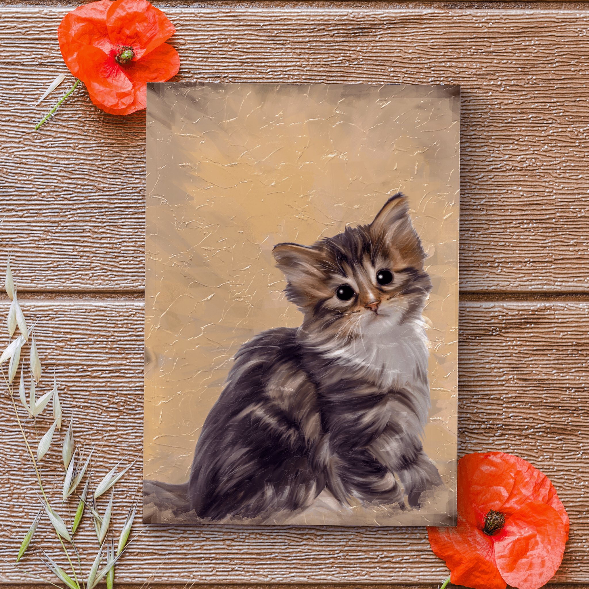 Custom Acrylic Cat Painting