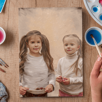 Custom Child Oil Portrait Painting