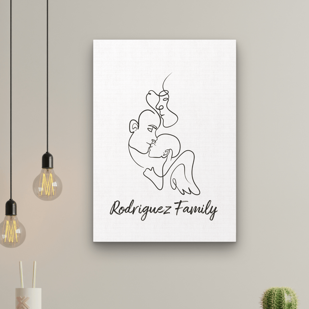 Angel Baby Miscarriage Line Drawing | Pregnancy Loss Gift