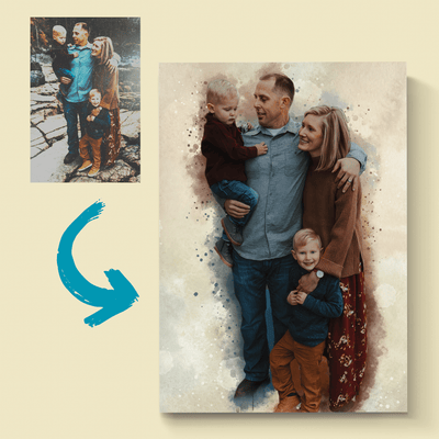 photo restoration fathers day gift of a lovely family