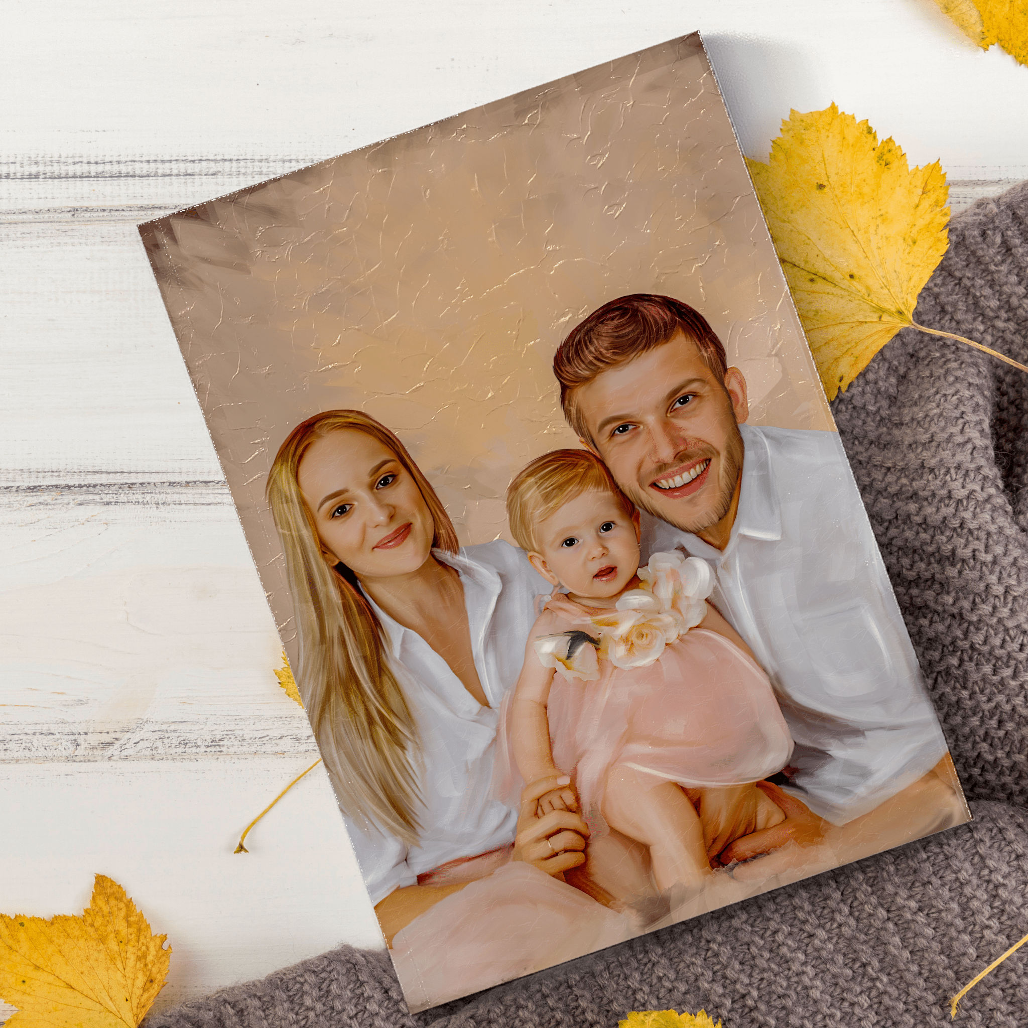 Custom Family Oil Painting
