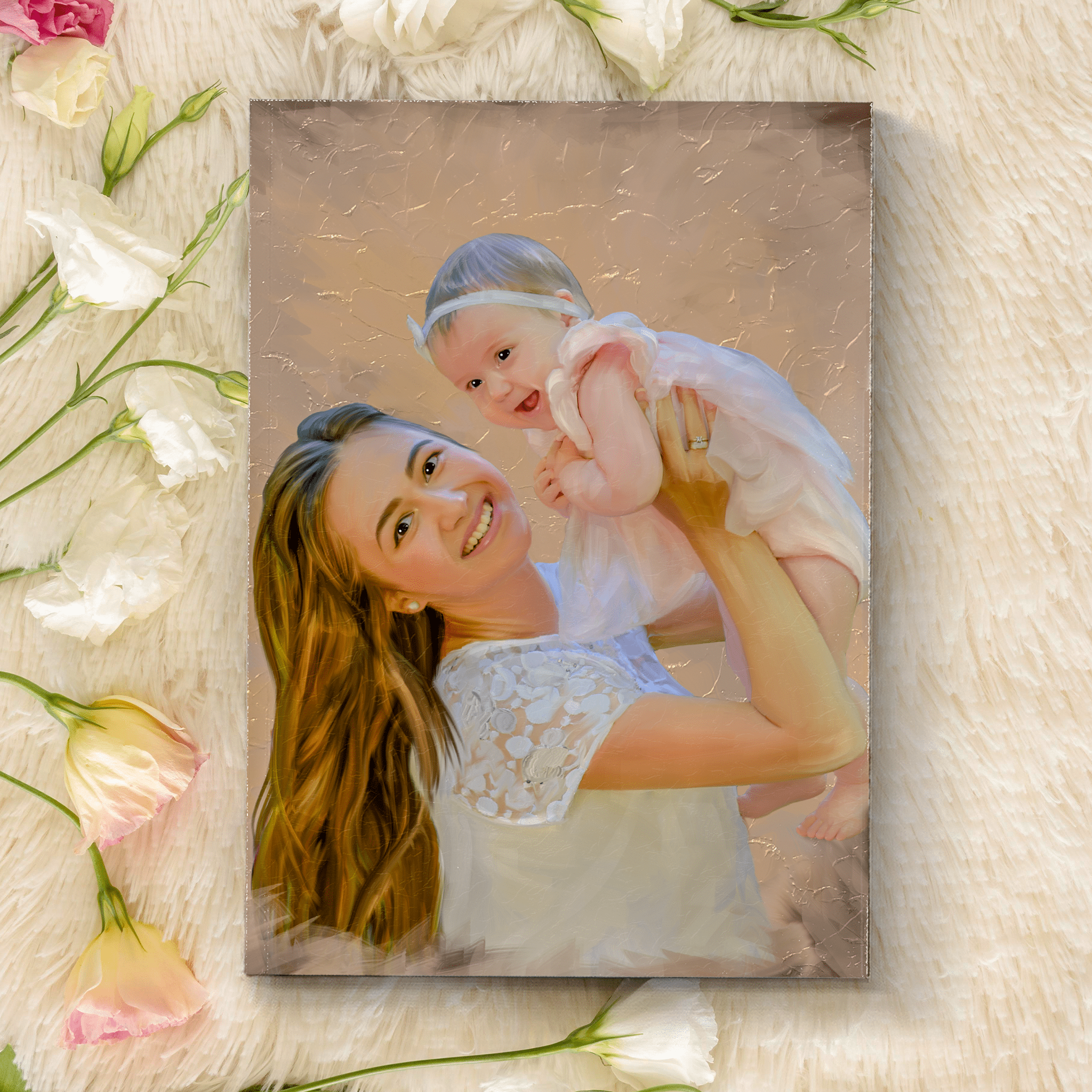 Custom Acrylic Mother and Daughter Painting