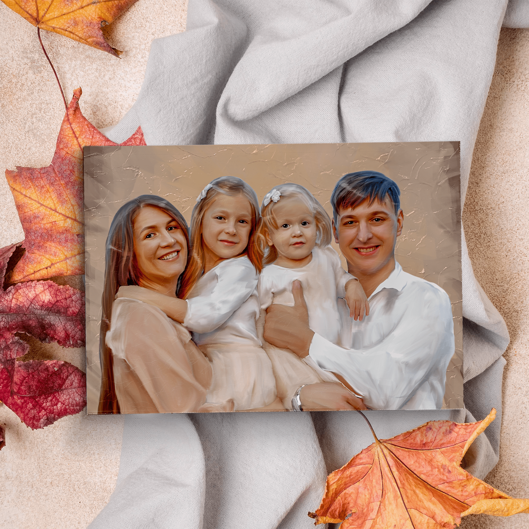 Custom Family Oil Painting
