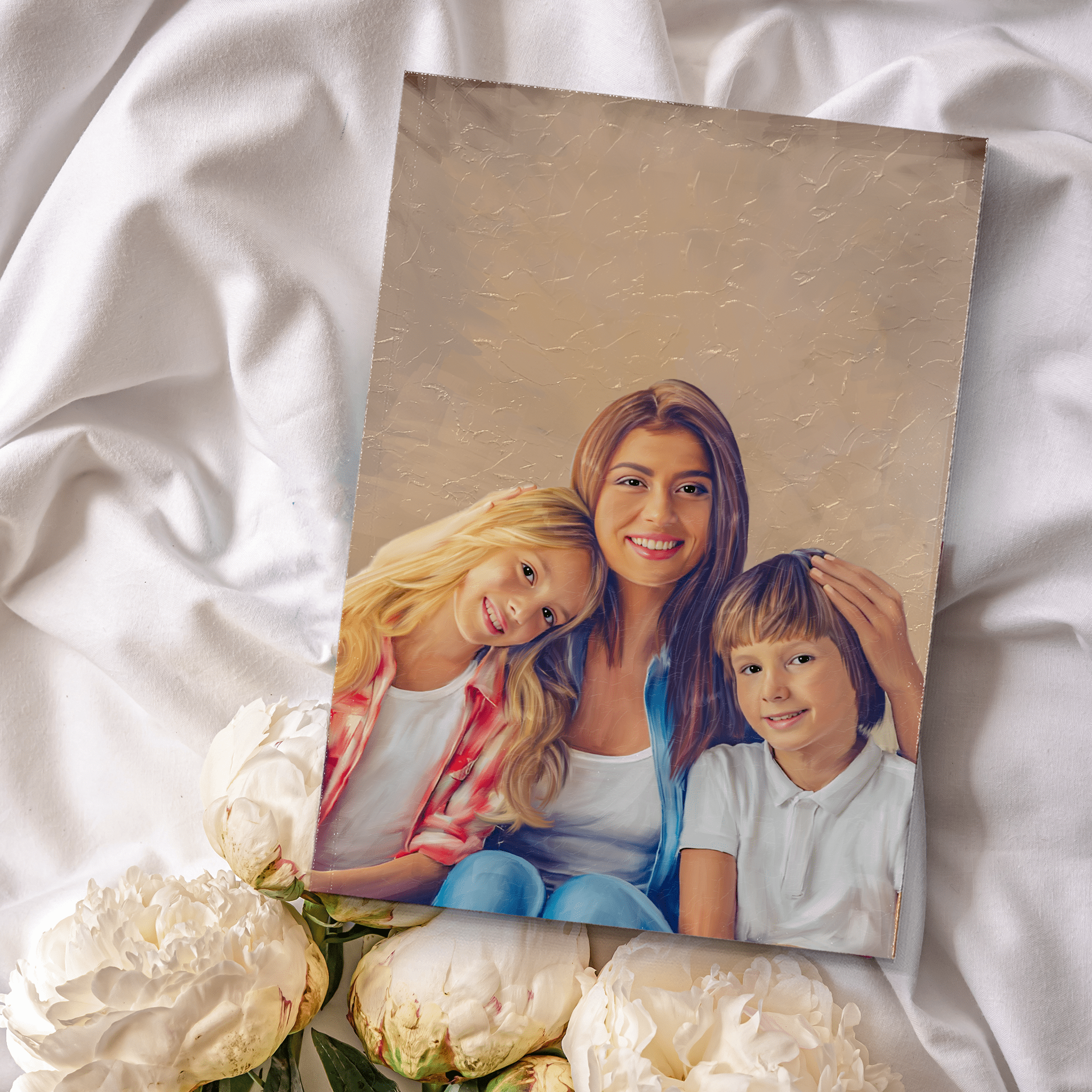Custom Acrylic Mother and Daughter Painting