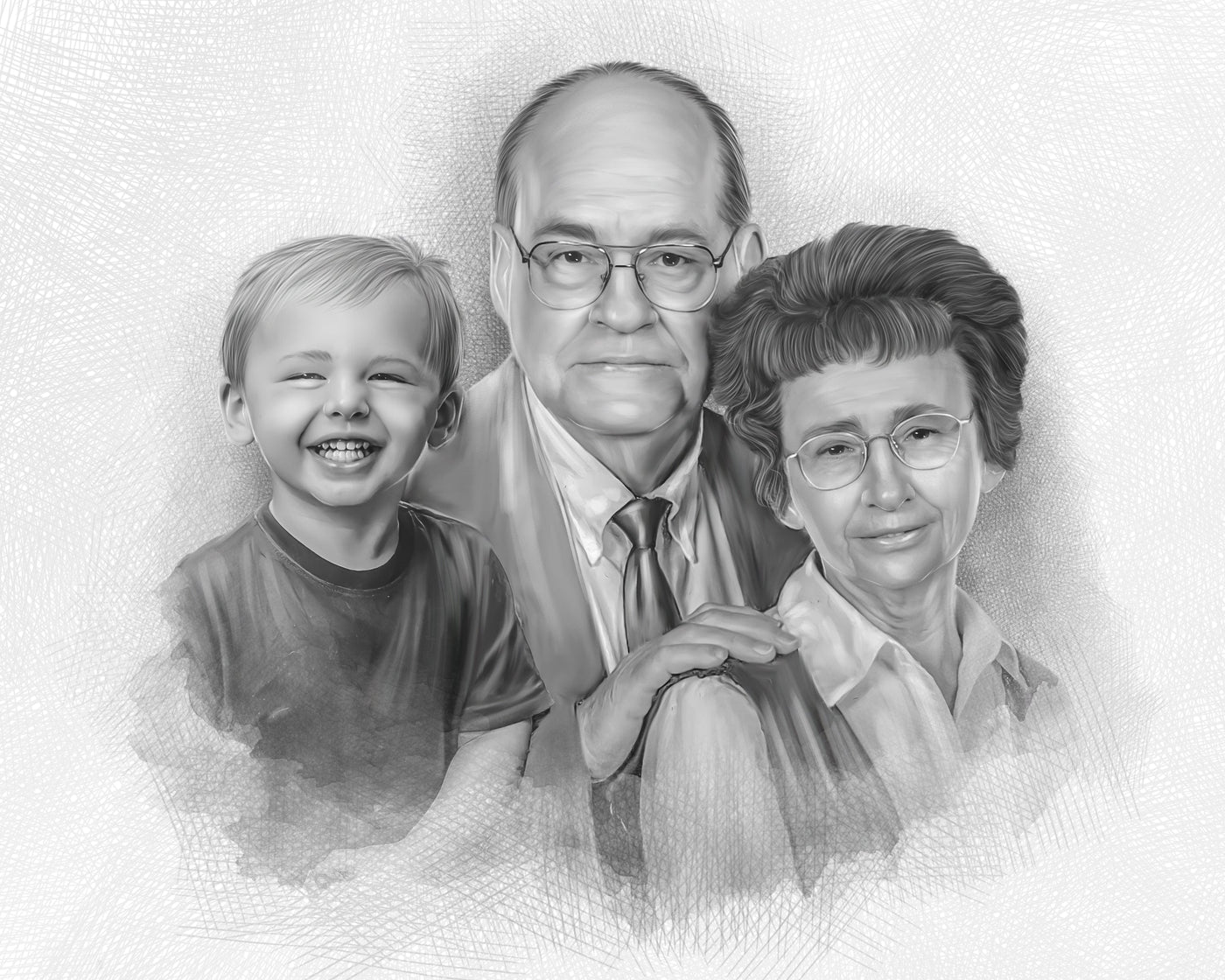 Custom Pencil Drawing for Grandparents