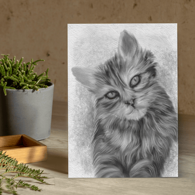 Custom Cat Pencil Sketch