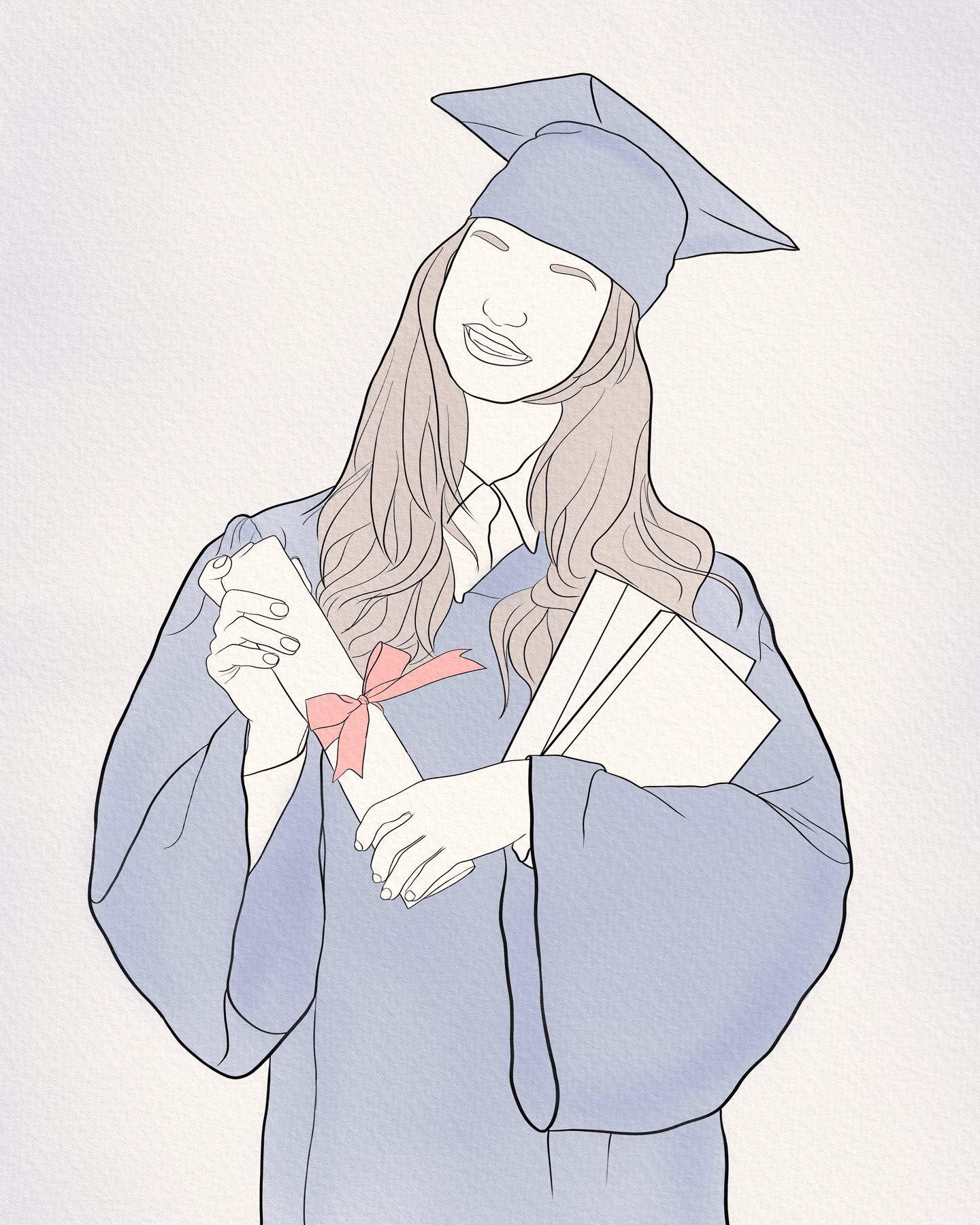 Graduation Process Art Custom Graduation Canvas Painting | Memorialize Art