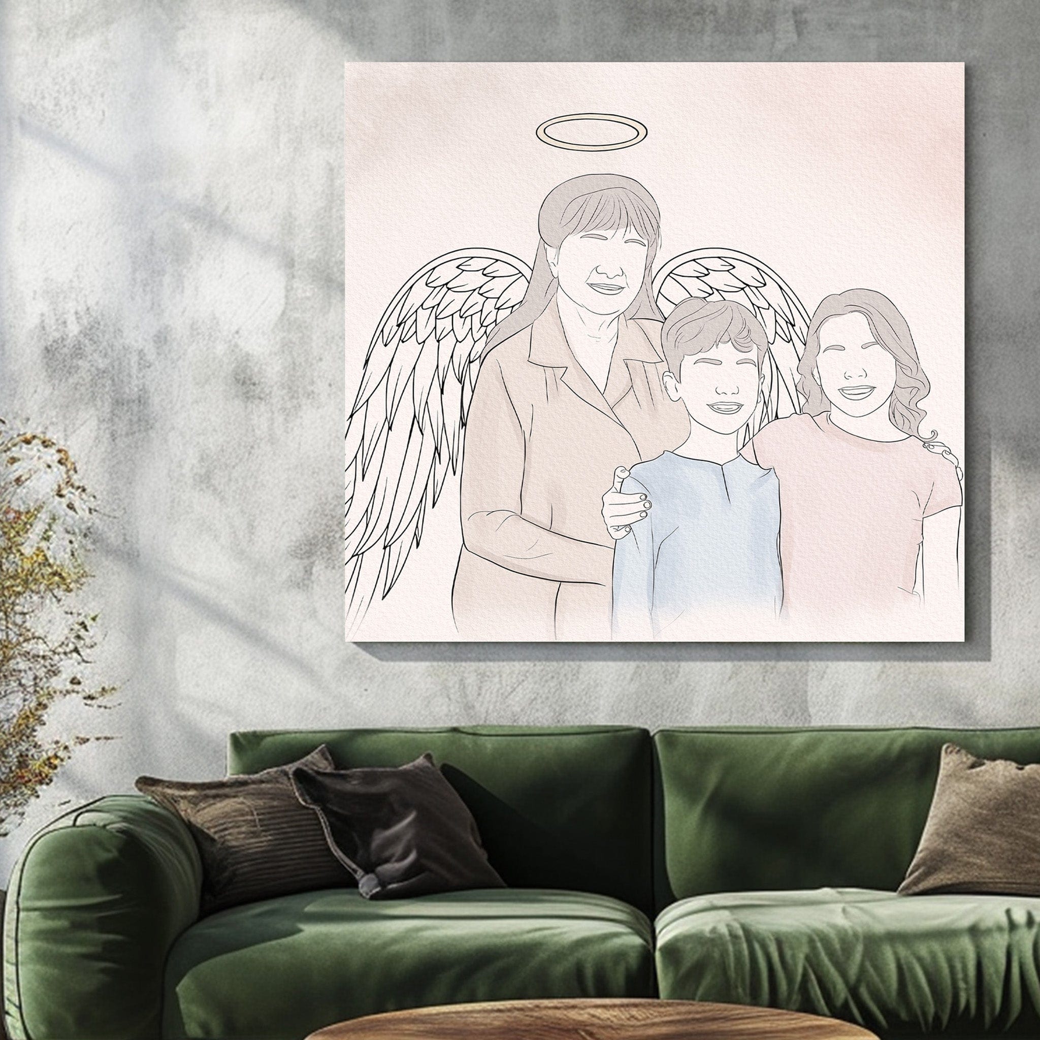 Custom Funeral Line Art