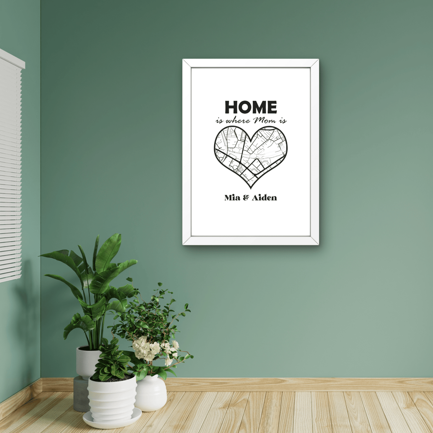 Customizable Custom Mother's Day Gift House Map