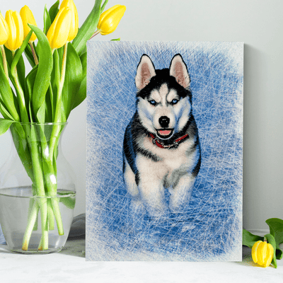 Custom Colored Pencil Dog Drawing