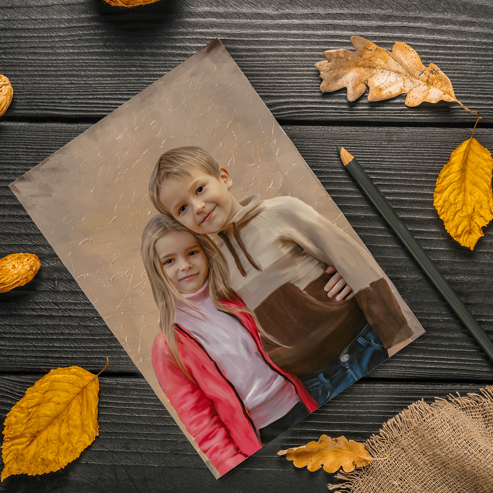 Custom Child Oil Portrait Painting