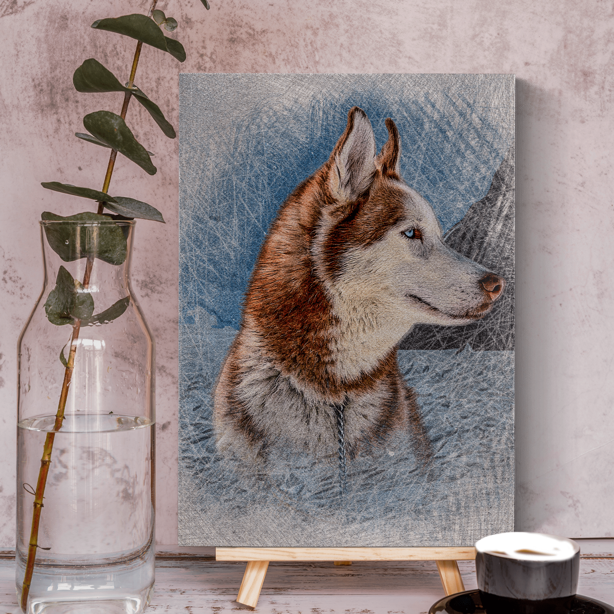 Custom Pet Colored Pencil Drawing