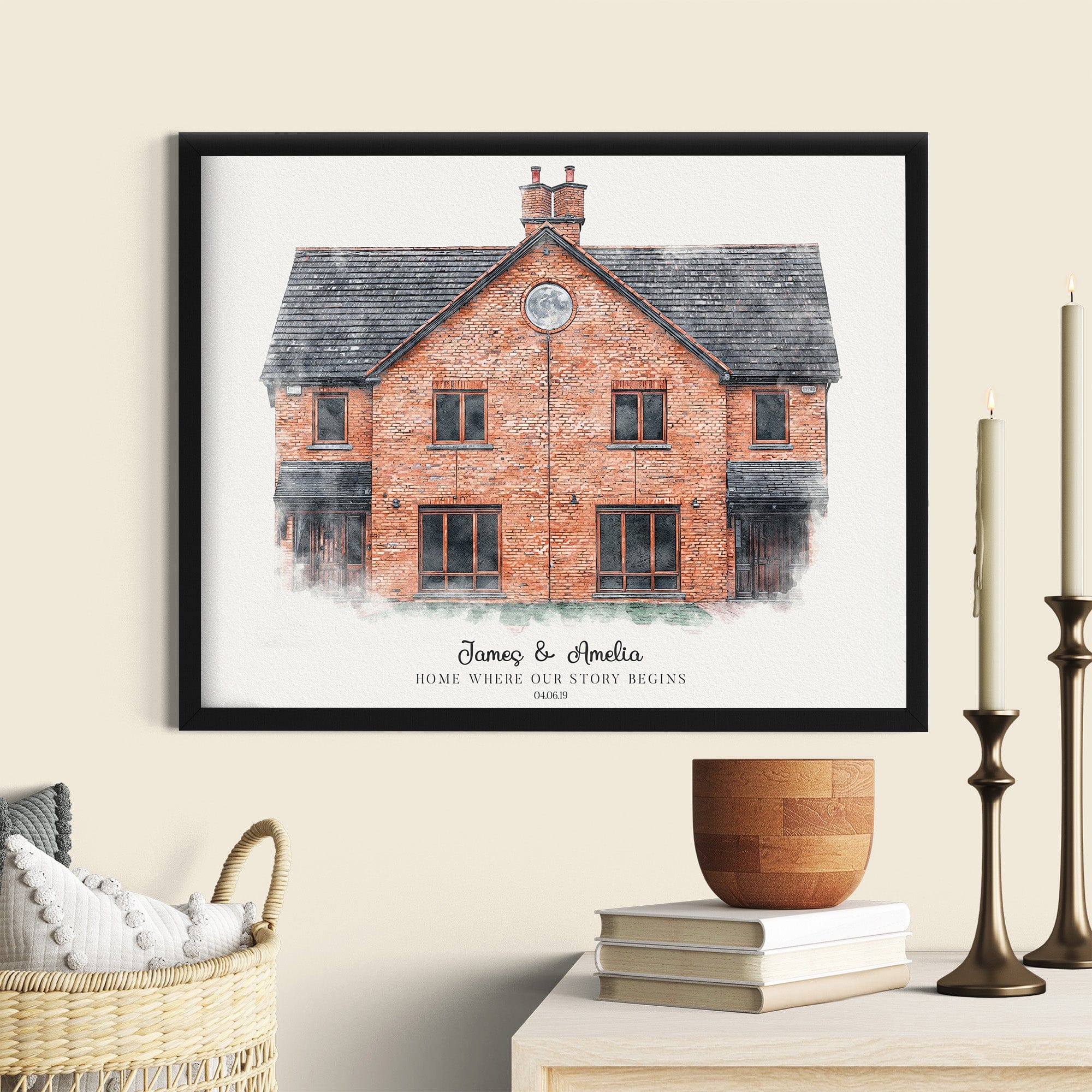 Watercolor House Portrait