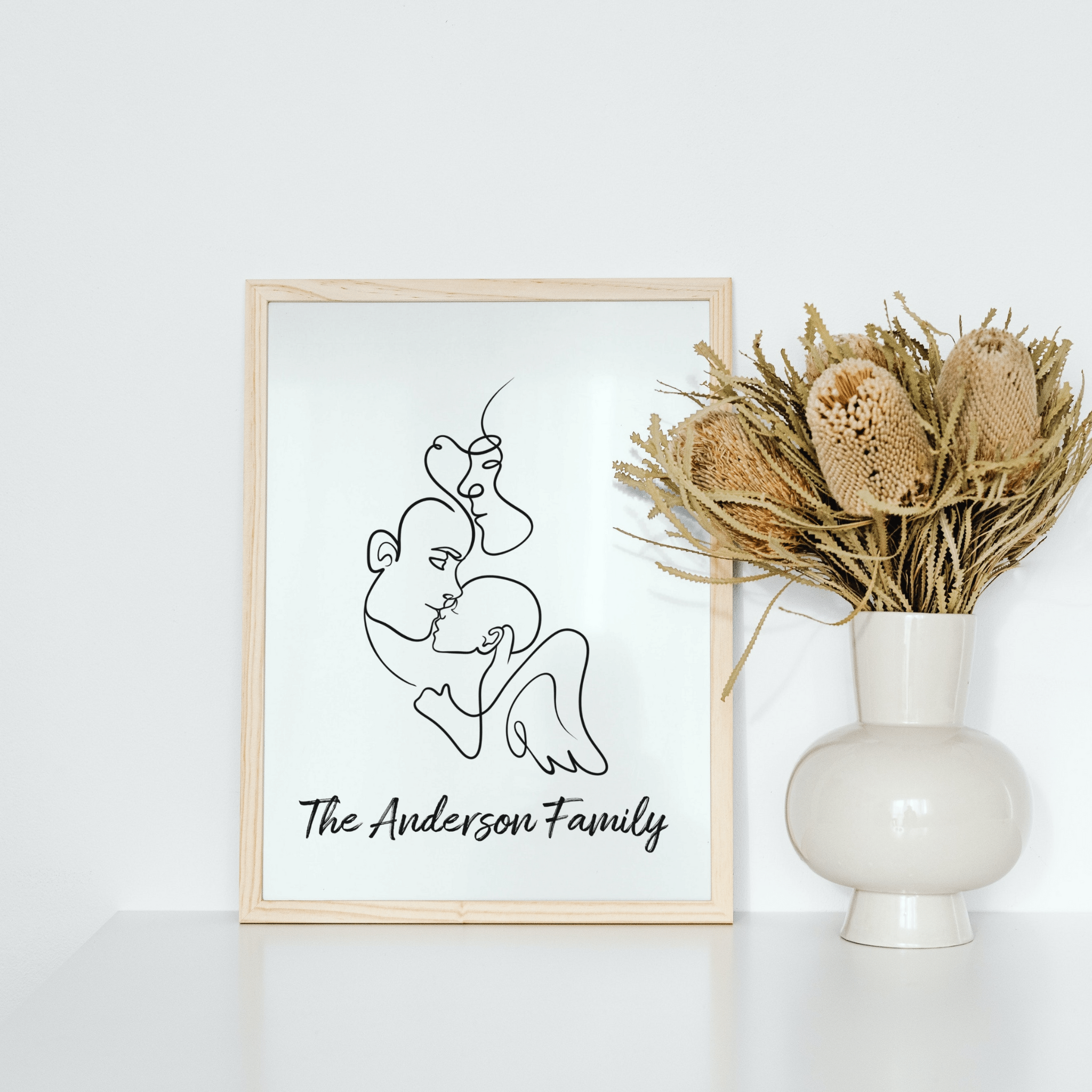 Angel Baby Miscarriage Line Drawing | Pregnancy Loss Gift