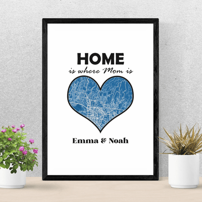 Customizable Custom Mother's Day Gift House Map