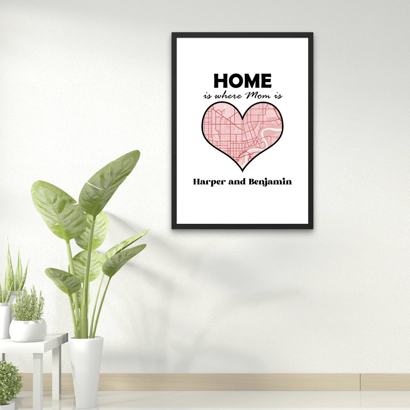 Customizable Custom Mother's Day Gift House Map