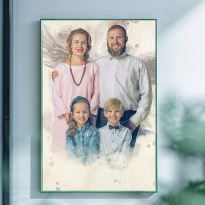 add deceased loved one to photo of a family photo with their deceased love ones