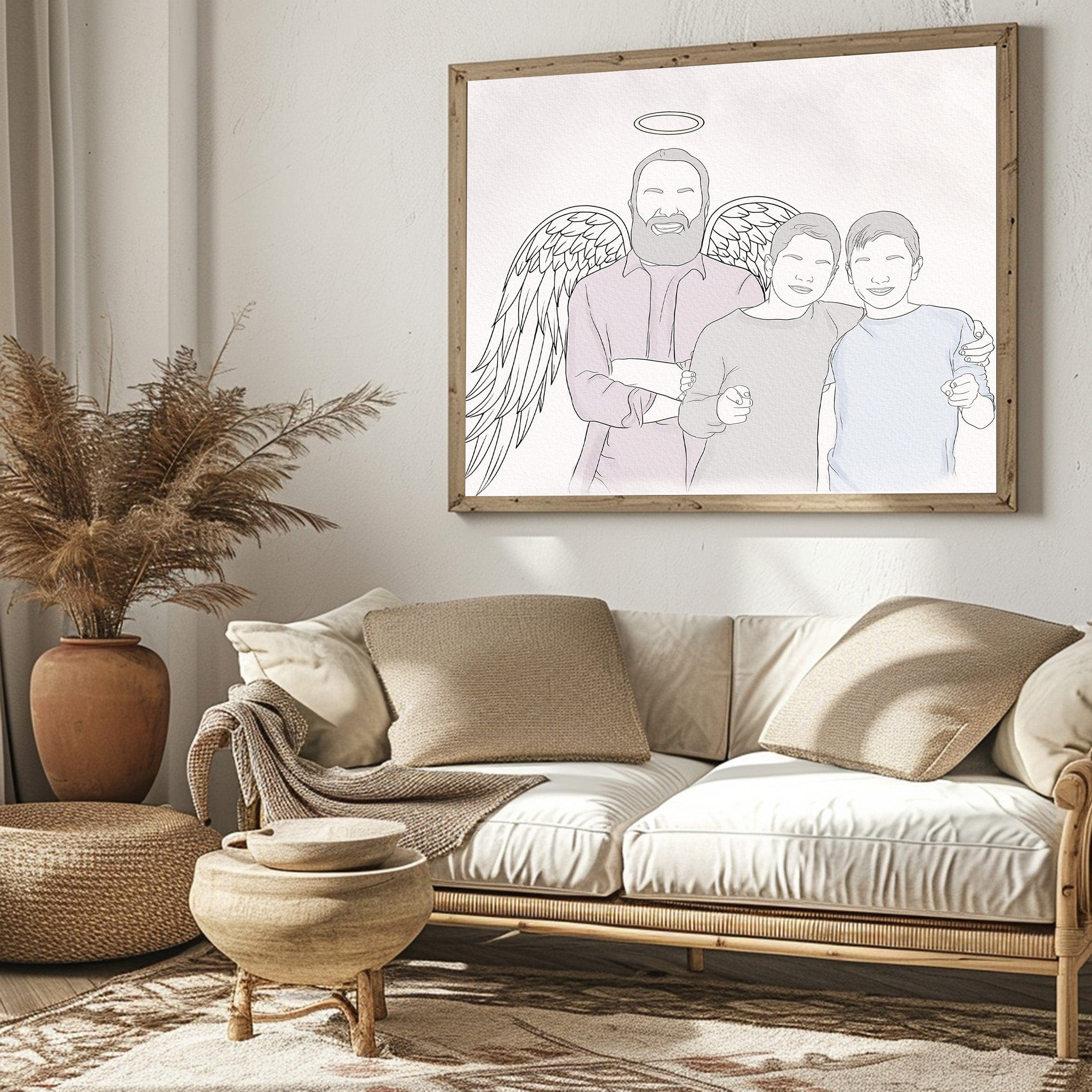 Custom Funeral Line Art