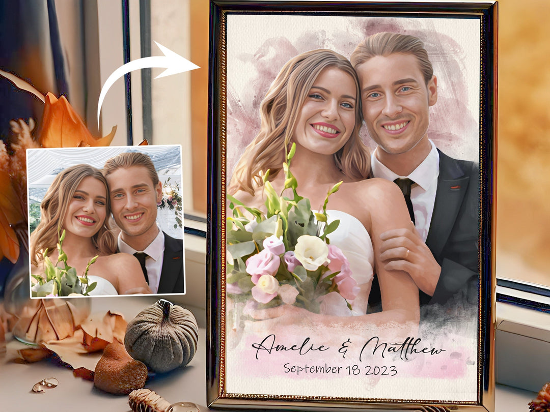 anniversary digital art of a lovely couple