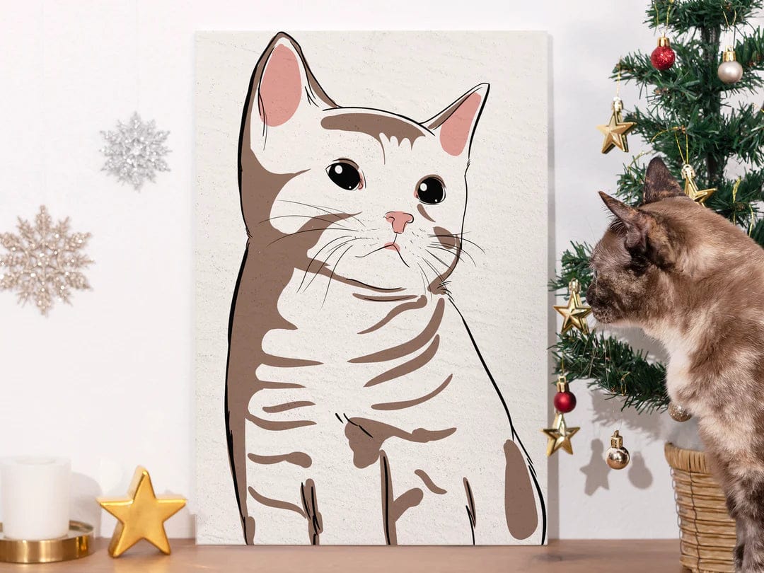 Custom Cat Line Art