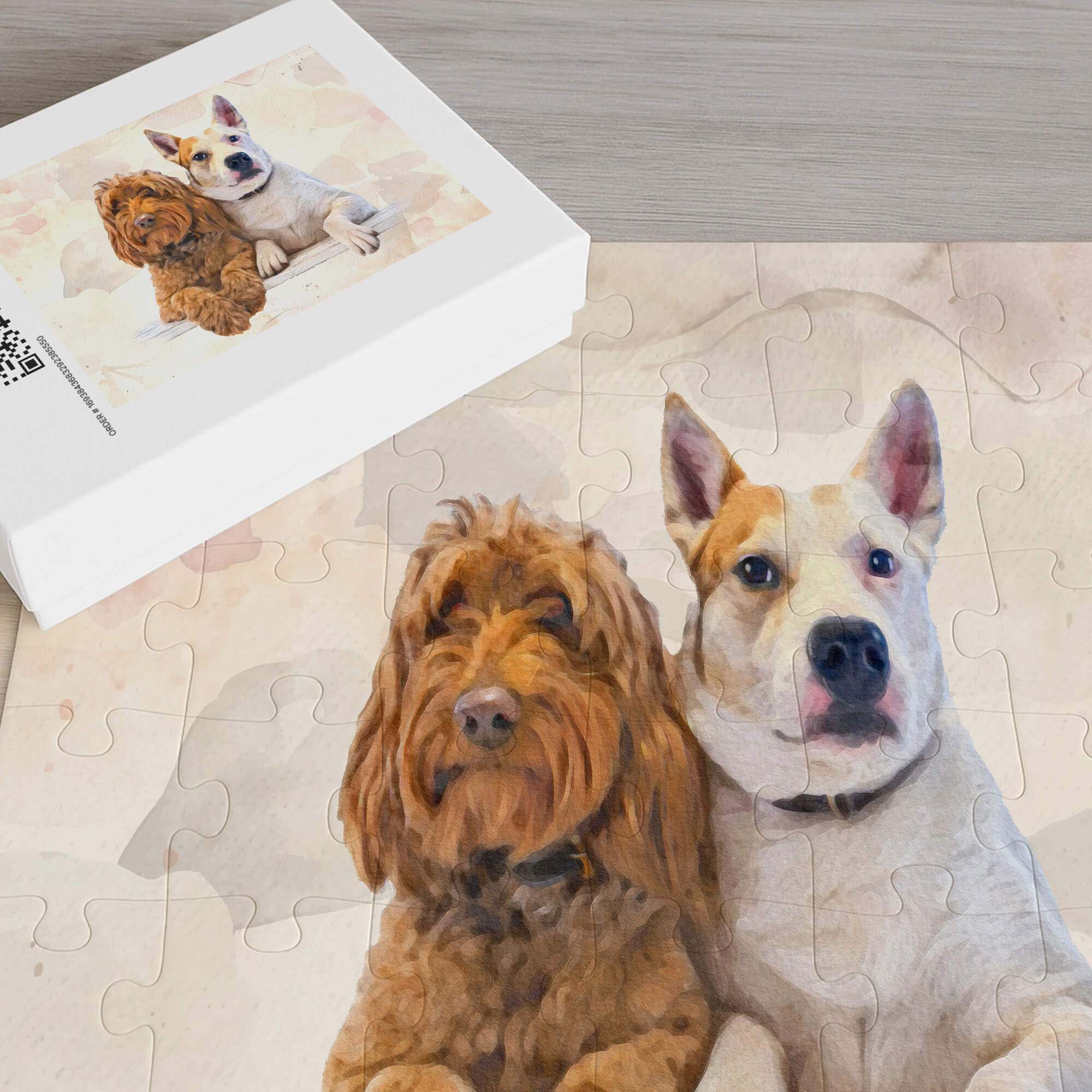 Watercolor Pet Portrait Puzzle