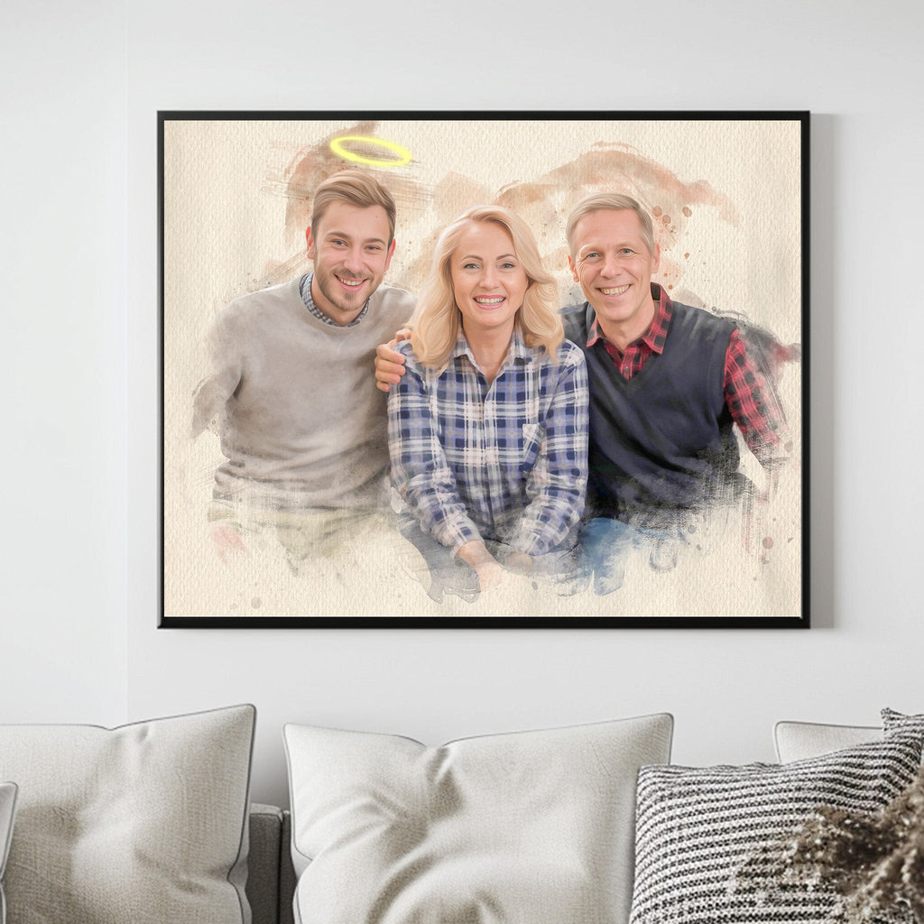 Add Deceased Loved One to Photo | Custom Canvas Pictures with Deceased Loved Ones