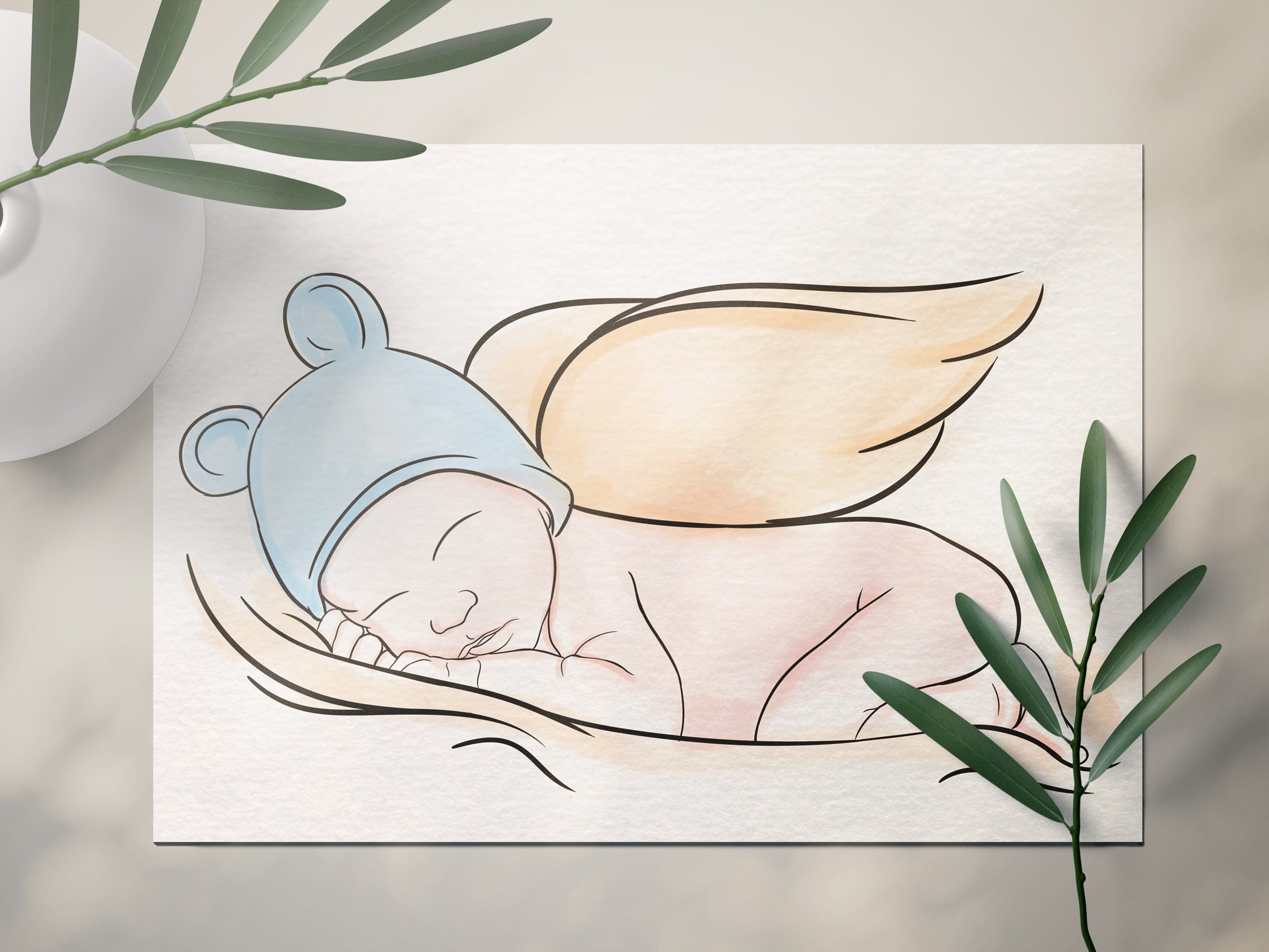 Custom Baby Line Art