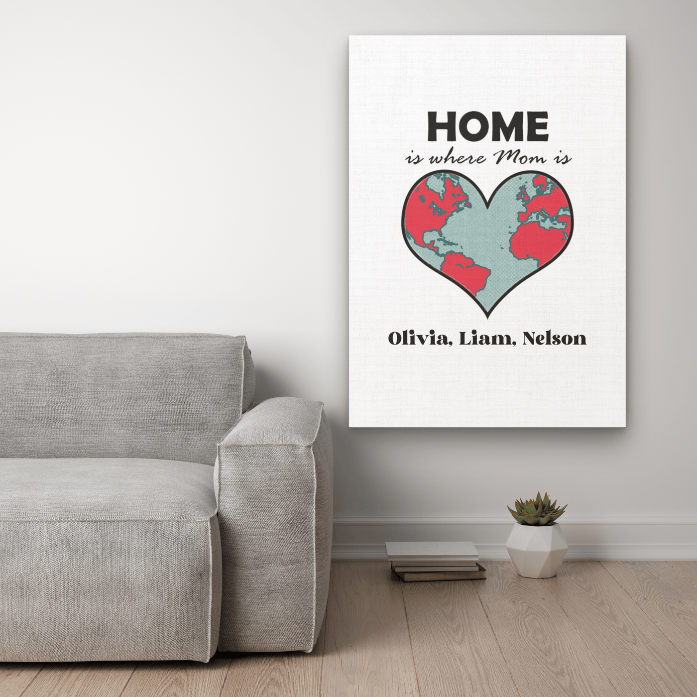 Customizable Custom Mother's Day Gift House Map