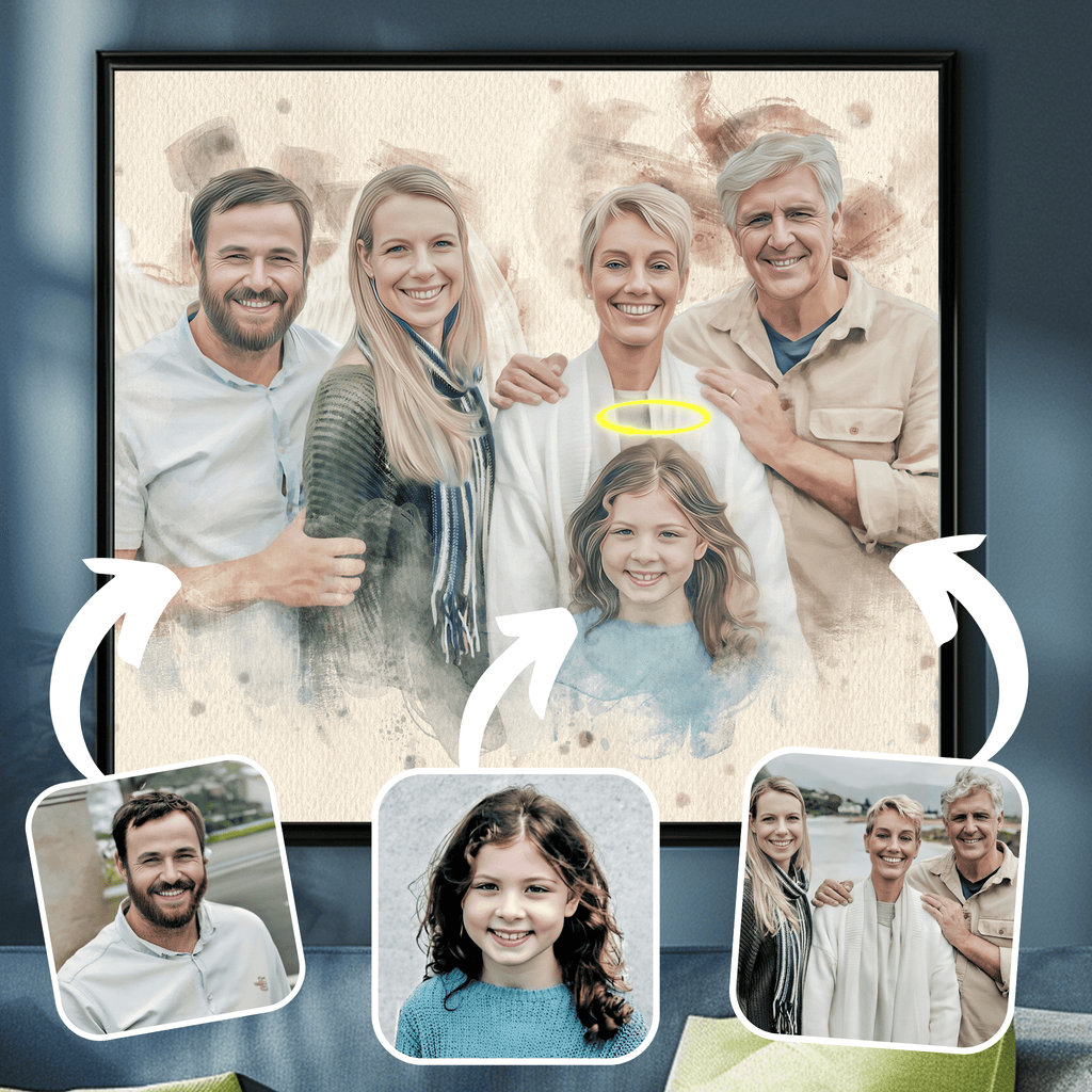 Add Deceased Loved One to Photo | Custom Canvas Pictures with Deceased Loved Ones