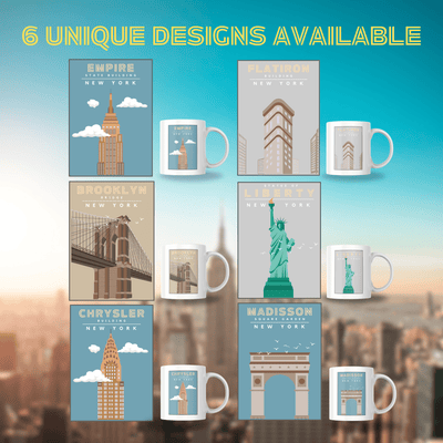 new york mug featuring unique new york places