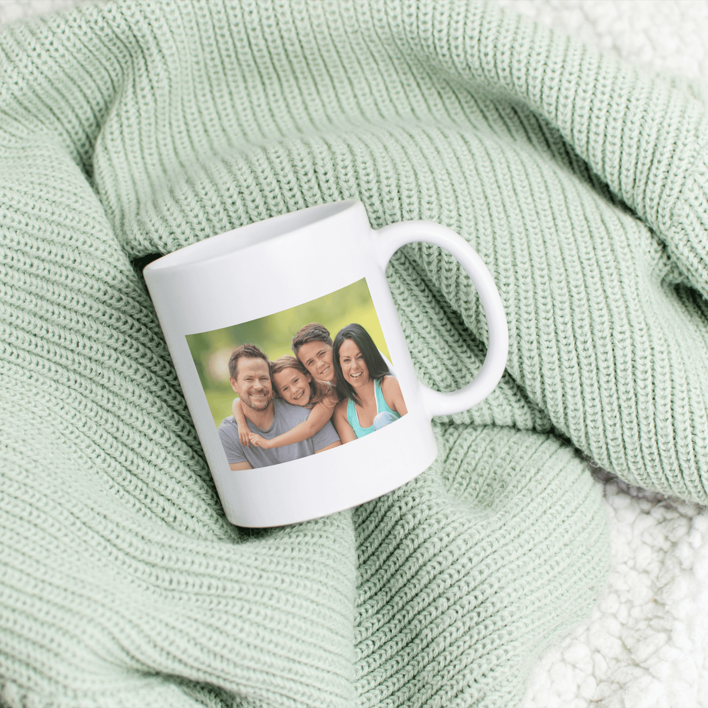 photo mug of a lovely family
