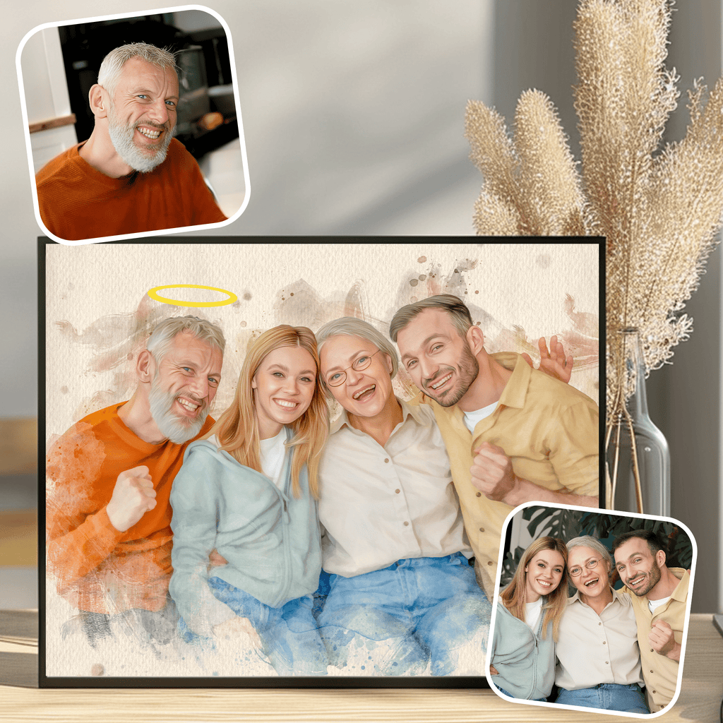 Add Deceased Loved One to Photo | Custom Canvas Pictures with Deceased Loved Ones