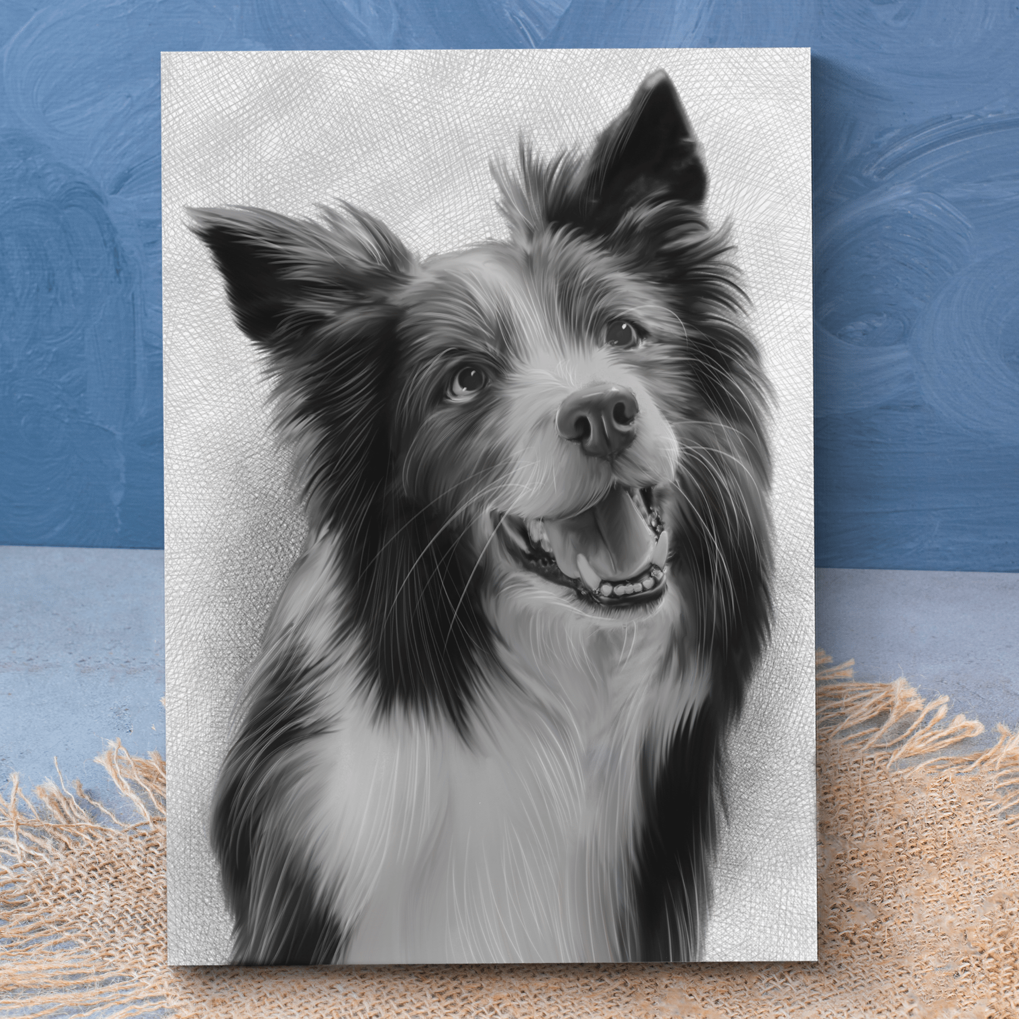 Custom Dog Charcoal Sketch