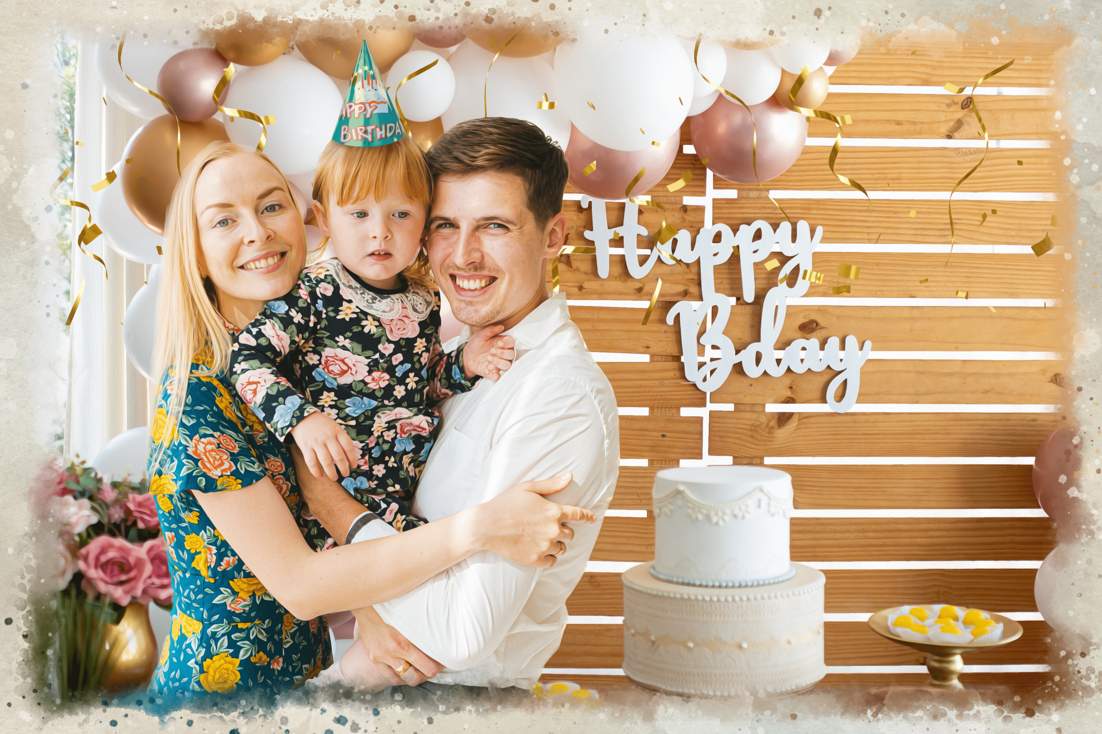 Custom Birthday Canvas Painting