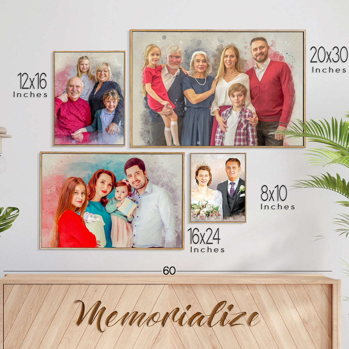Add Deceased Love One to Photo | Custom Canvas & Digital Art