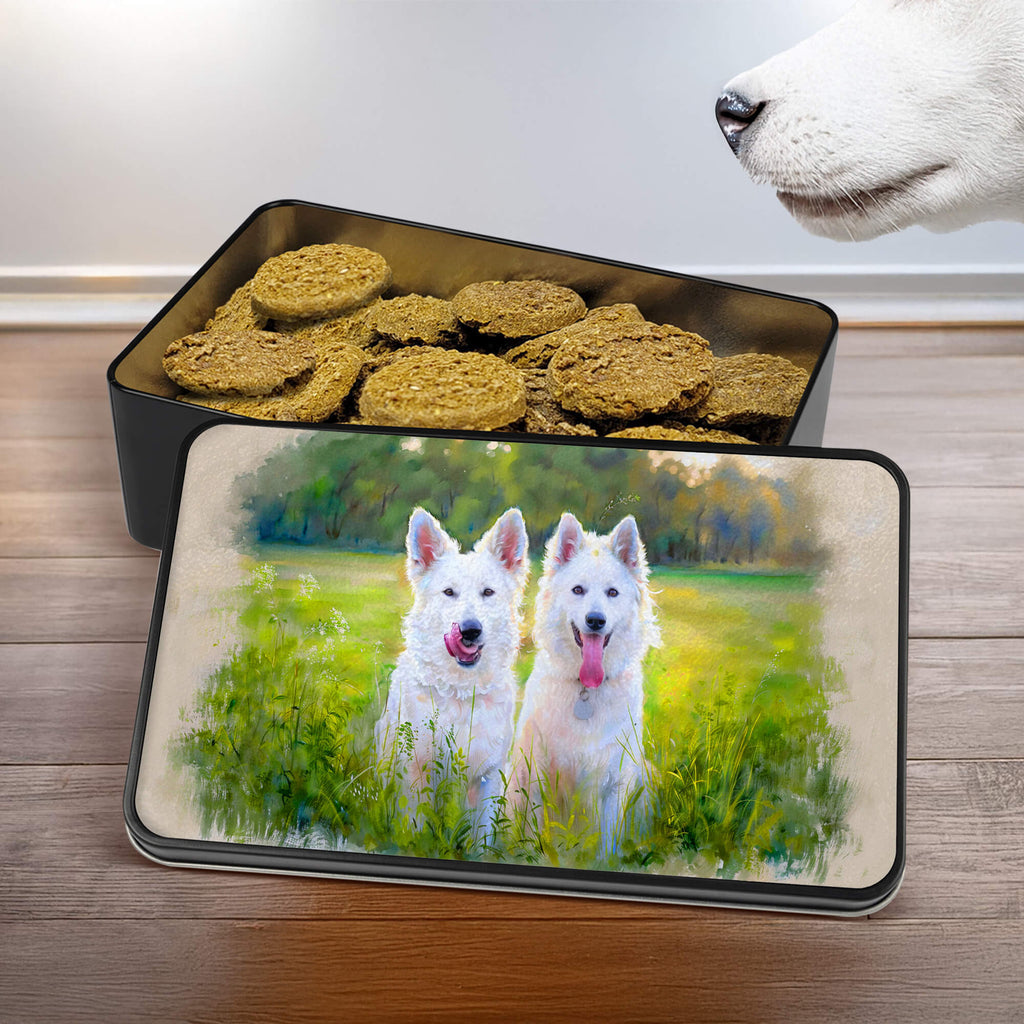 Custom Pet Cookies Tin with Dog Treats