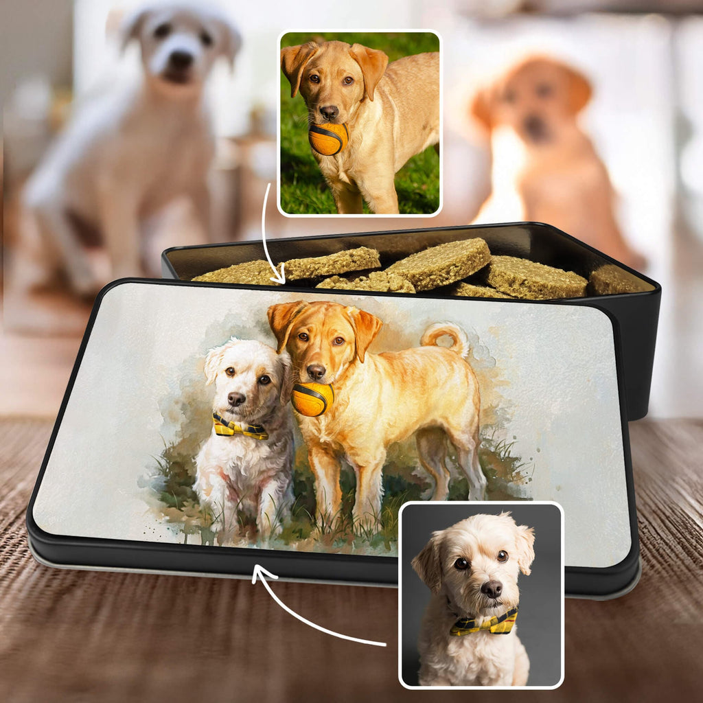 Custom Pet Cookies Tin with Dog Treats