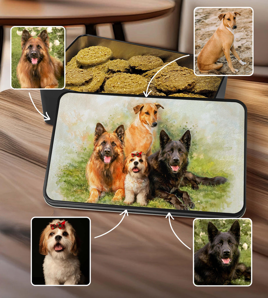 Custom Pet Cookies Tin with Dog Treats