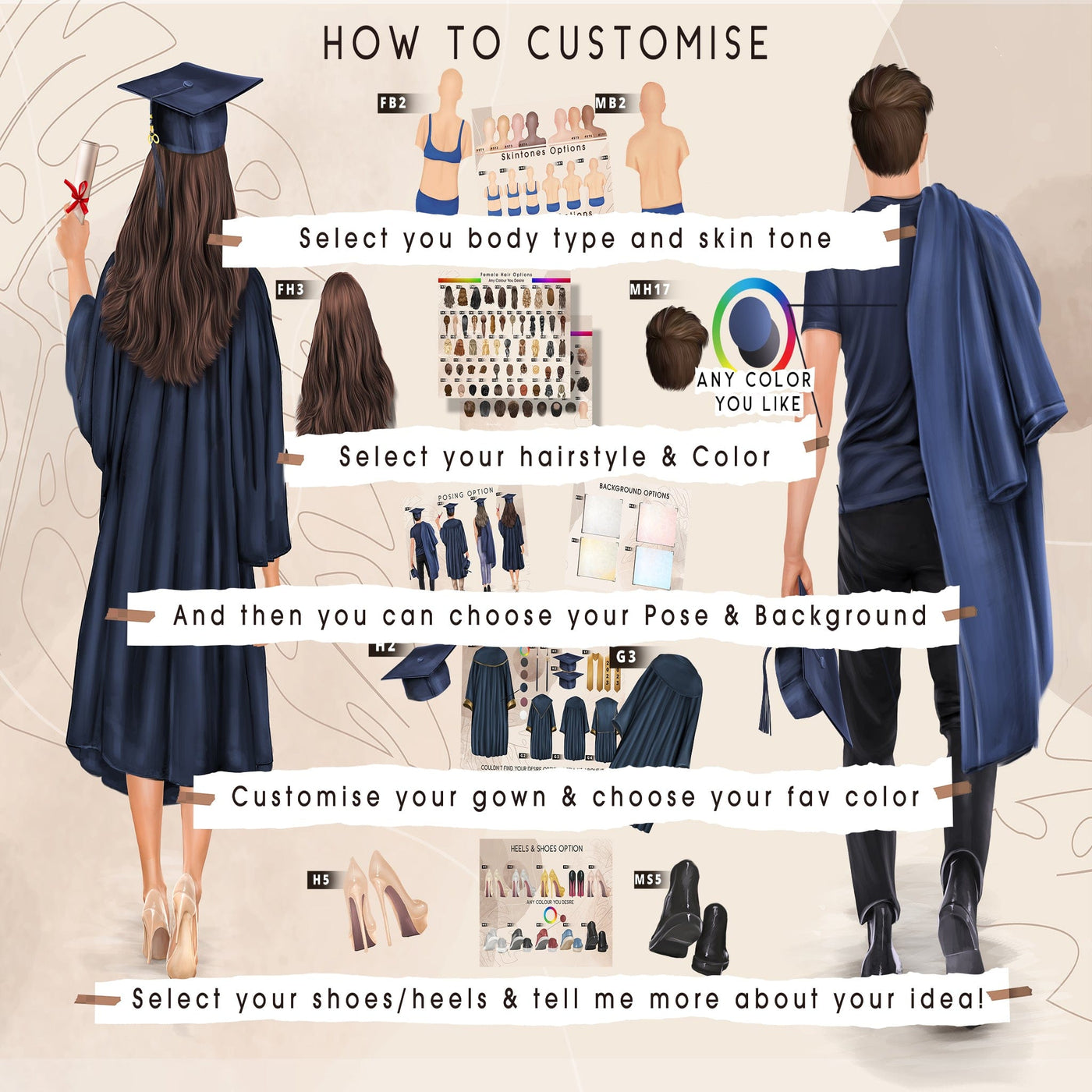 Islamic Graduation Back Portrait