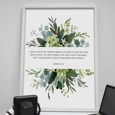 Customizable Bible Verse Floral Artwork