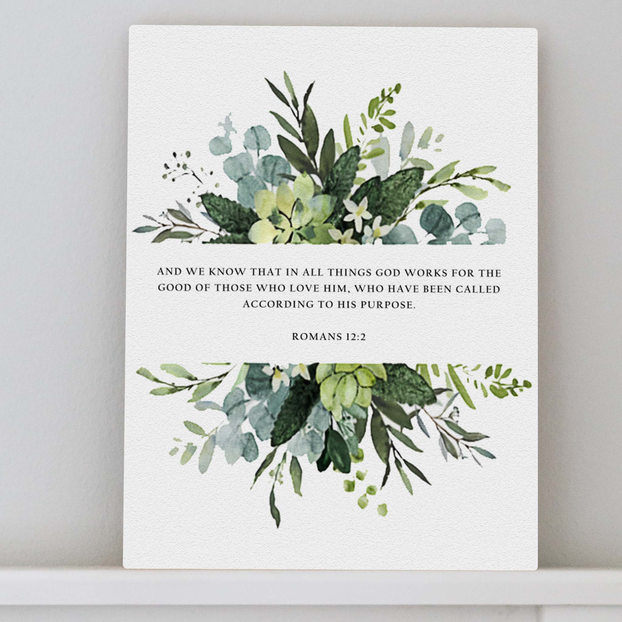 Custom Bible Verse Floral Artwork