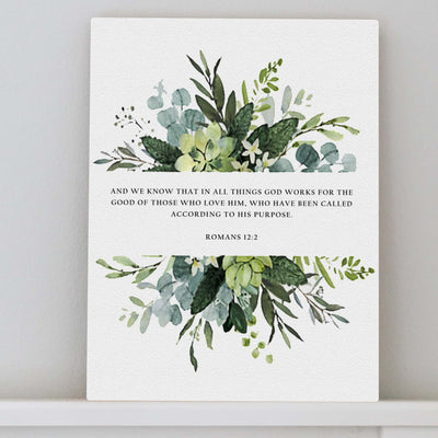 Customizable Bible Verse Floral Artwork