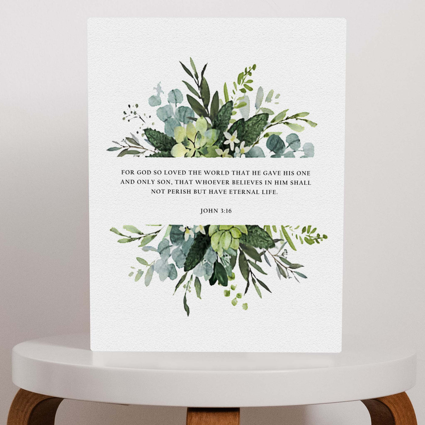 Customizable Bible Verse Floral Artwork