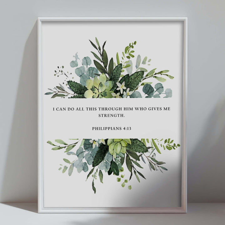 Custom Bible Verse Floral Artwork