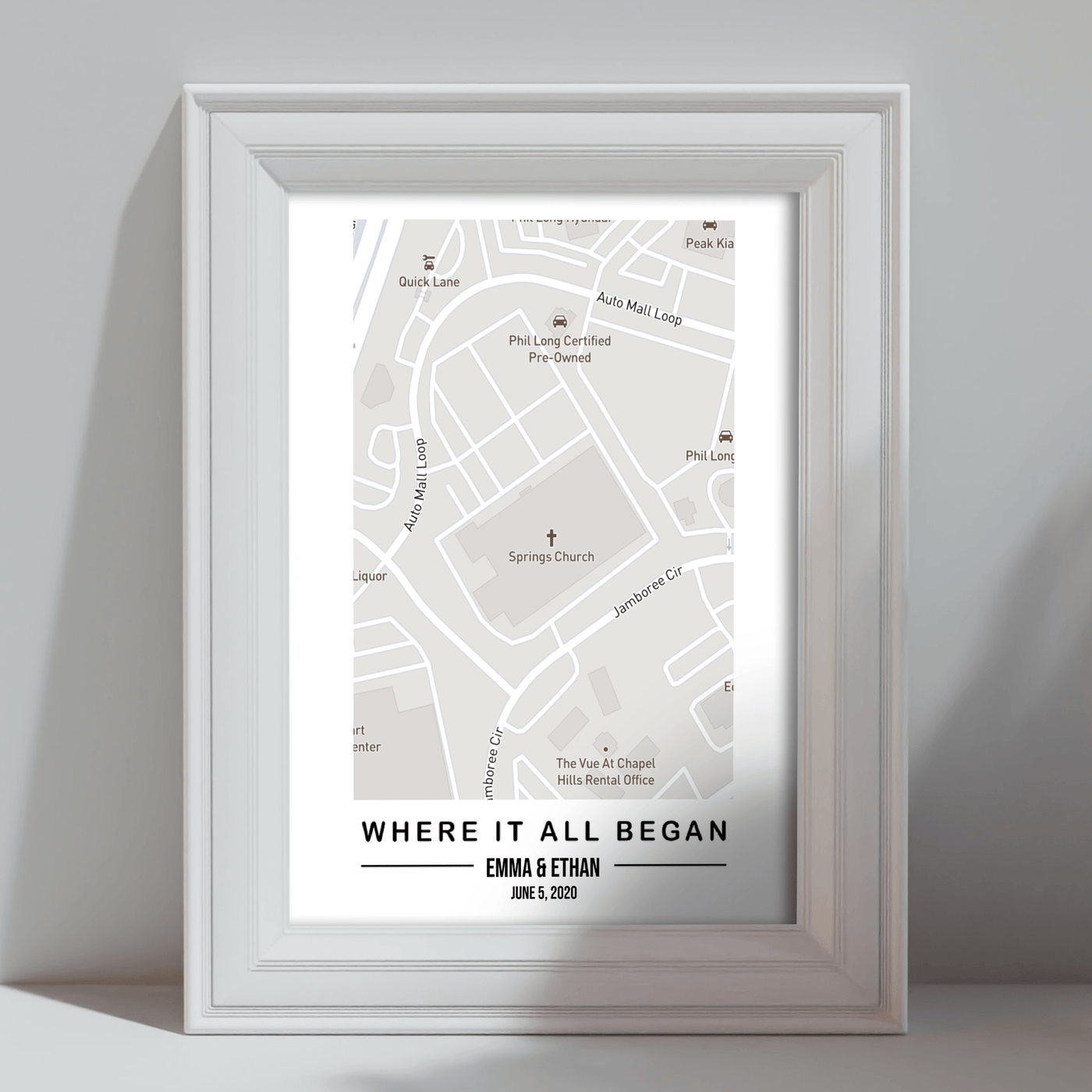 Custom Map Print - Where It All Began (TikTok Order Customization)