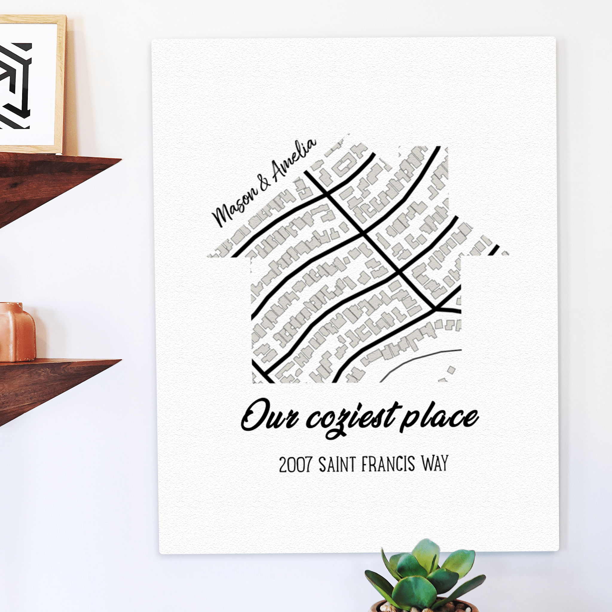 Our First Home Personalized Map Print