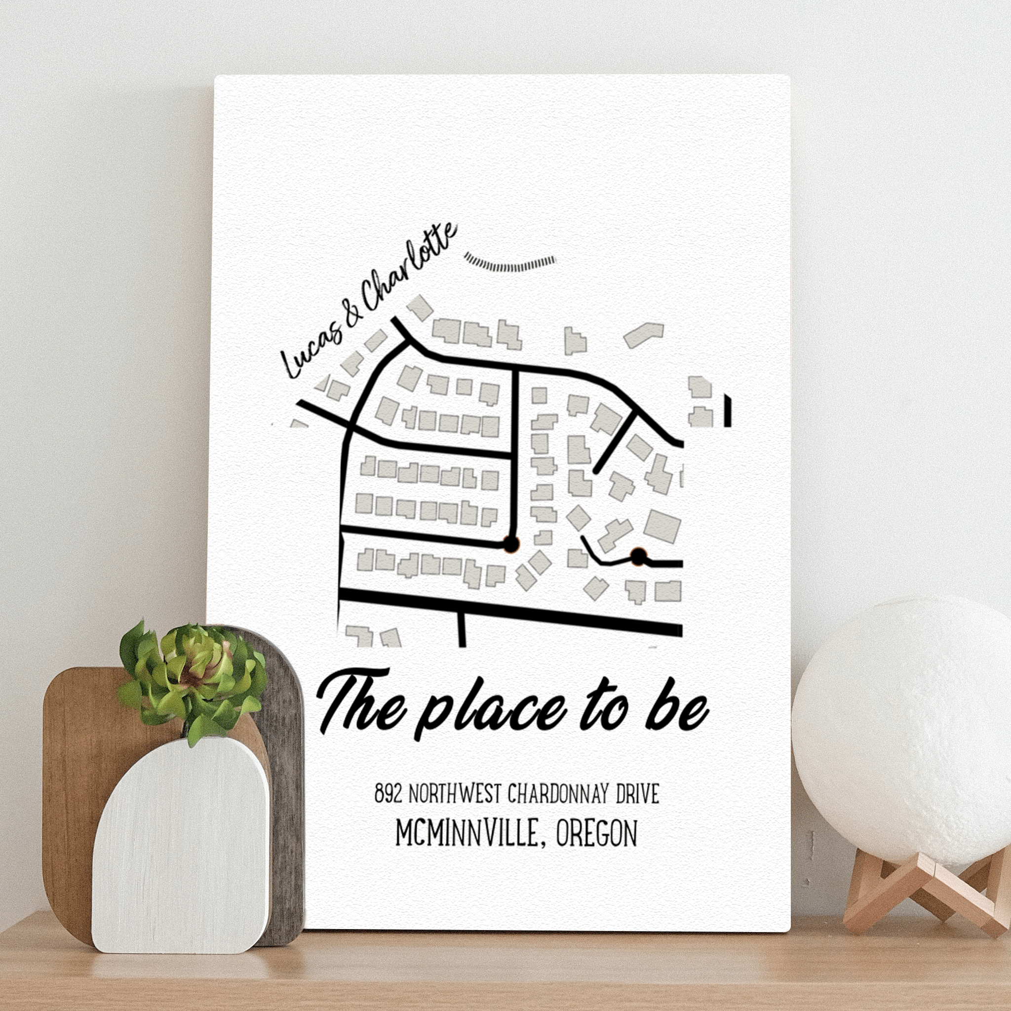 Our First Home Personalized Map Print