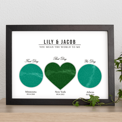 custom star map of Lily and Jacob