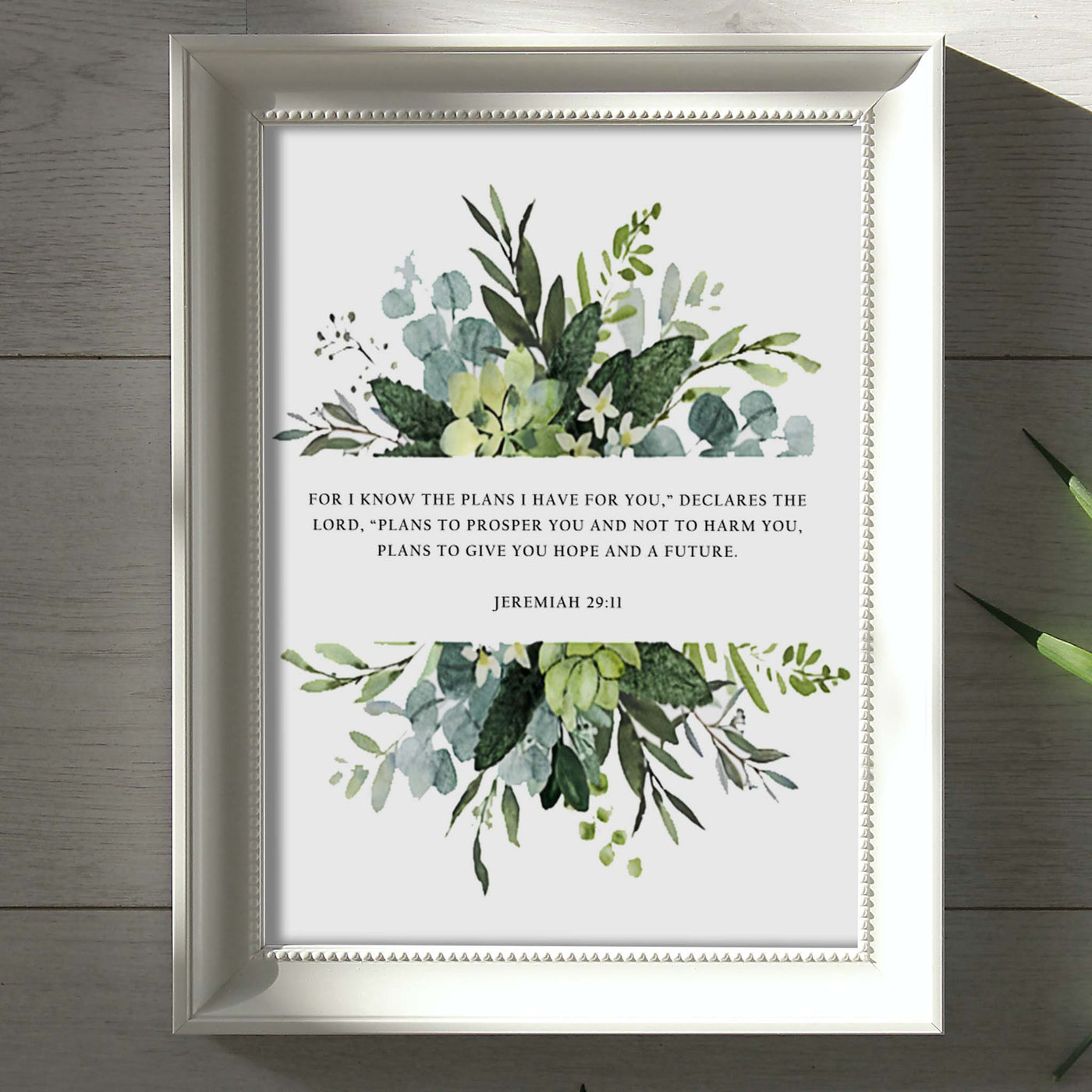 Customizable Bible Verse Floral Artwork